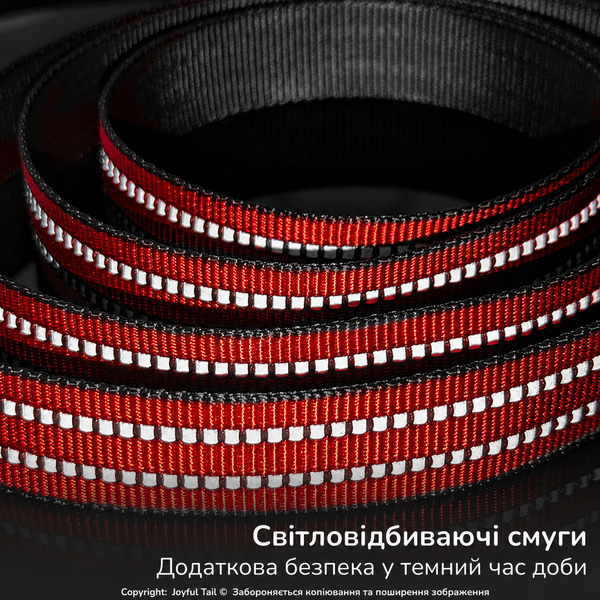 Прочный поводок для собак J-Tail Walk красный нейлоновый светоотражающий поводок, длина 125 см, 2 метра, 3 метра 001085 фото