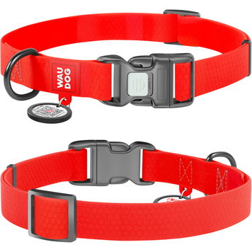 Нашийник для собак Waudog Waterproof міцний водостійкий червоний 615-27723 фото