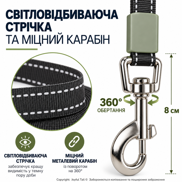 FIDA Поводок рулетка для собак до 50 кг, 8 метров автоматический светоотражающий поводок для больших и средних собак Giant White 001875 фото