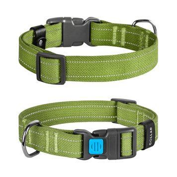 Брезентовый ошейник для собак Collar светоотражающий, плавная регулировка 518-9933 фото