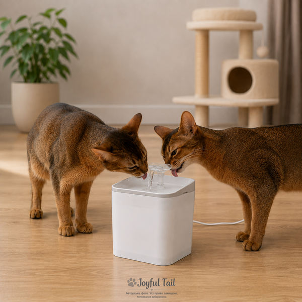 Питьевой автоматический фонтанчик для котов Cubic Petrust TK-WF001, поилка 2,2 литра 001436 фото